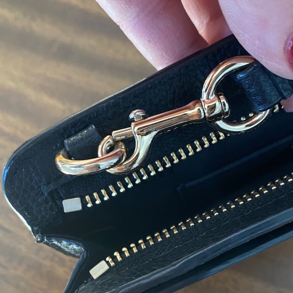 Coach Noa Pop-up Messenger Pouch Black Pebbled Leather Crossbody Bag - Picture 10 of 13